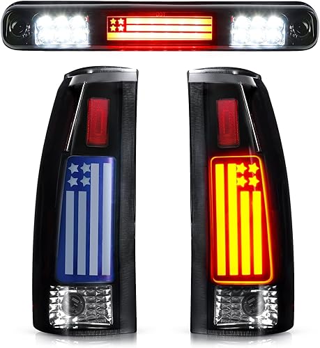 Conjunto de luz trasera + tercera luz de freno para Chevy GMC C/K 1500 2500 3500 88-99, para Chevy Silverado 94-98, para Blazer 92-94, luces