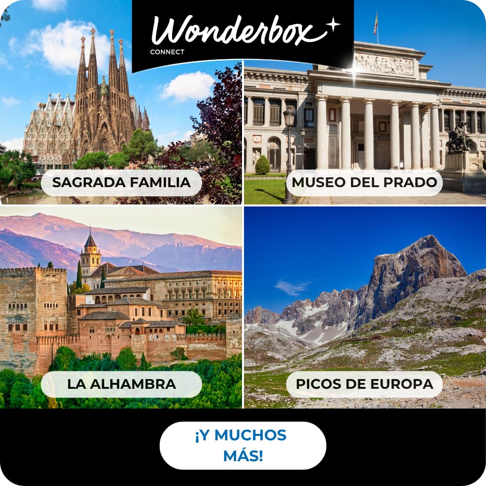 WONDERBOX – Cofre Regalo Turismo en España - De 1 a 2 Noches para 2 Personas - Escapada para Parejas - Regalar experiencias - Hoteles en Las Zonas españolas más emblemáticas