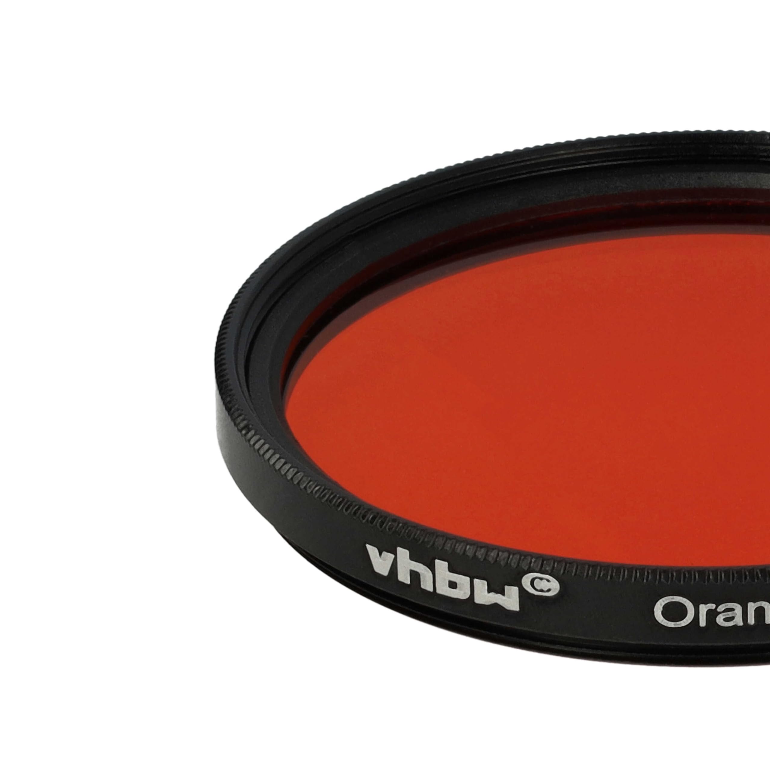 vhbw Uniwersalny kolorowy filtr pomarańczowy do obiektywów aparatu z gwintem filtra 49 mm - pomarańczowy filtr