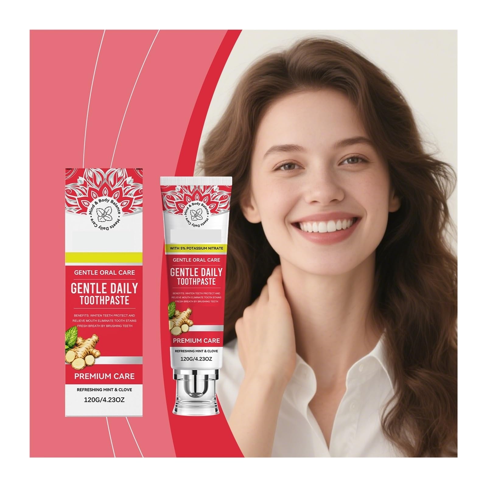 Pasta de dientes 120 g for una limpieza suave pero profunda los, ayuda a reducir las manchas extrínsecas e ilumina la apariencia