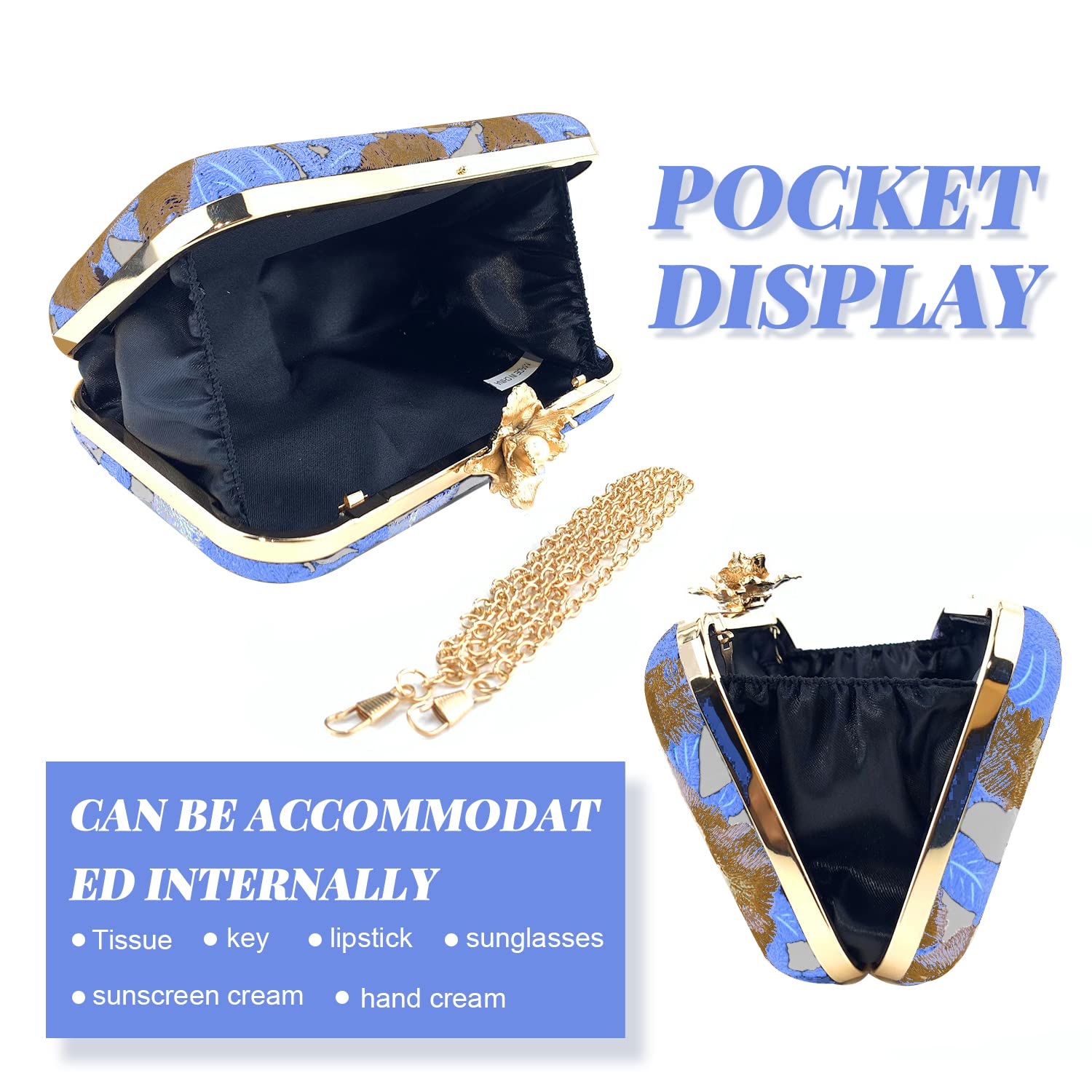 Bolsos de Mano con Cuentas Bordadas para Mujer, Bolsos de Noche, Monederos Vintage para Fiesta Formal, Boda