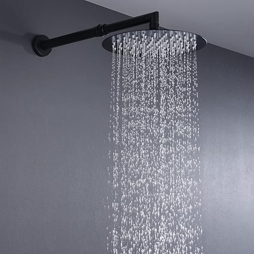 Miniatura 5 de Sistema de ducha montado en la pared o ducha montada en el techo, cabezal de ducha de lluvia de lujo de 10 pulgadas con juego combinado de mano de