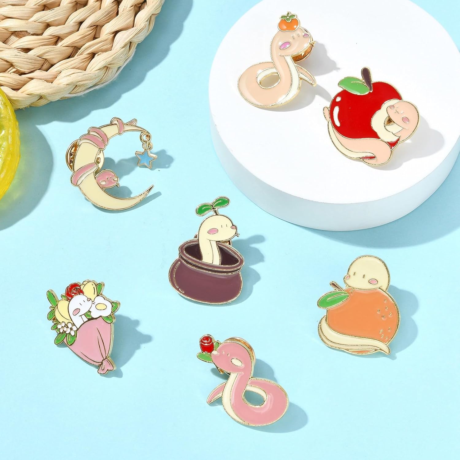 Assorted Cute Lapel Pins Funny Enamel Brooch Pins for Clothes Backpacks Hats Bags Jackets Decor