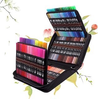 Art Markers Canetas Dual Brush, pincel marcadores duplos, Escovas pontas duplas Ponta fina e ponta pincel, pincel aquarela para crianças e adultos, 60/72/120 cores Littryee