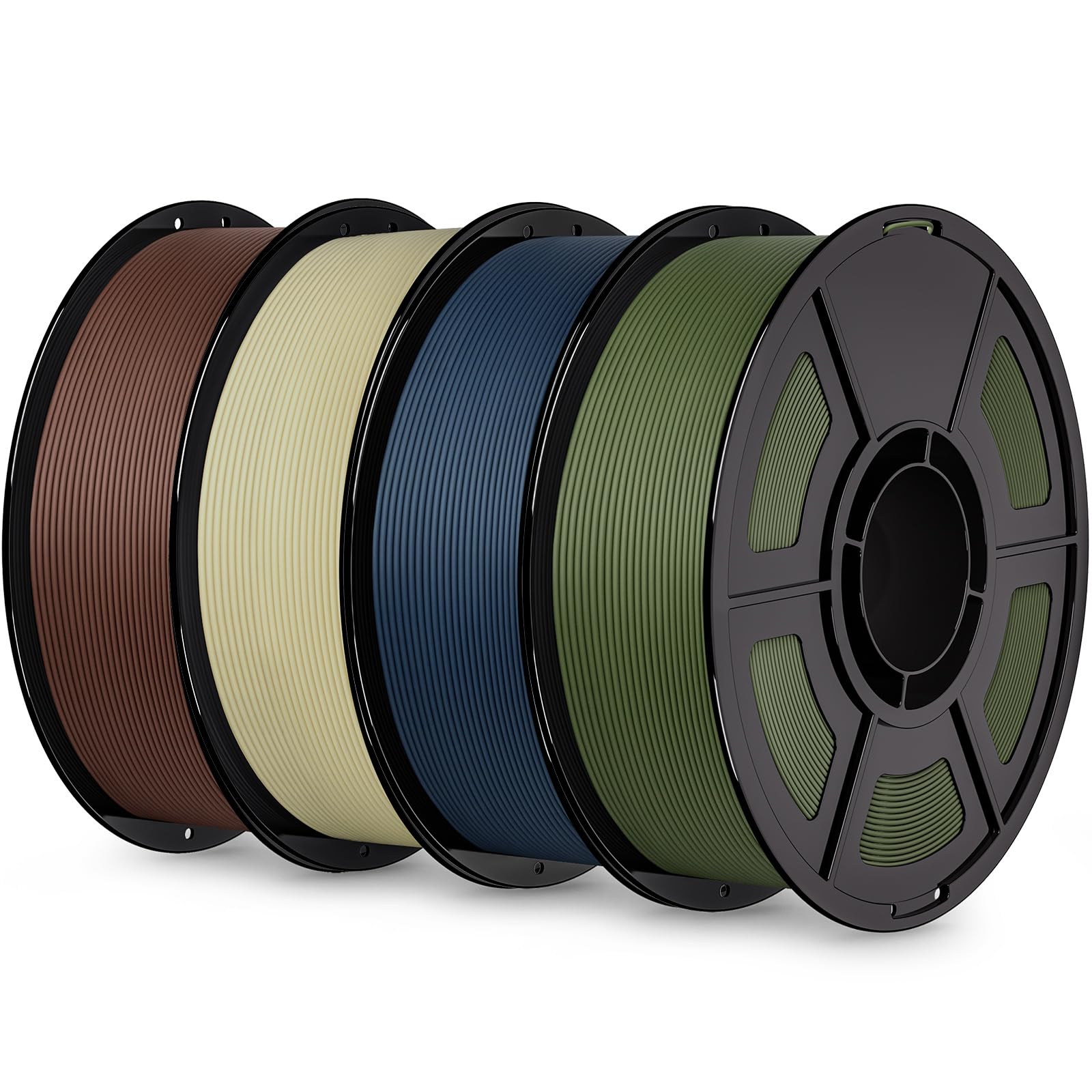 IEMAI Mate PETG Filamento 1.75mm 4KG, Beige/Marrón/Azul Marino/Verde Militar, Filamento para Impresora 3D PETG de Fuerte Tenacidad, Compatible con impresoras 3D Bambu Lab