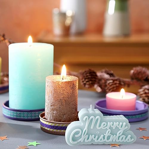 Miniatura 5 de Molde de vela de Navidad para hacer velas, molde de silicona 3D para fundición de resina, bricolaje de yeso, arcilla polimérica, decoración del