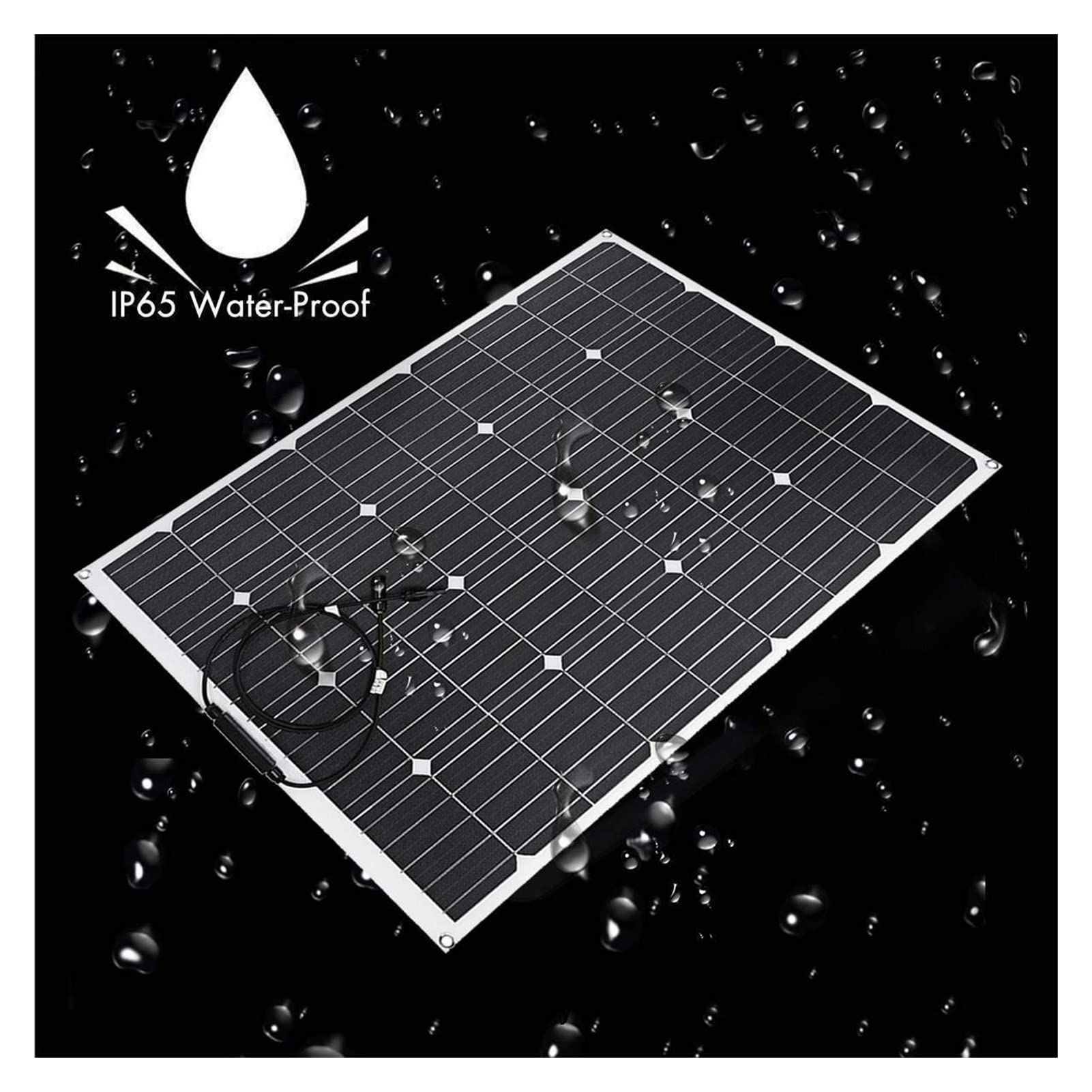 Pannello solare, 60 0W/1200W Pannello solare della tecnologia 18V CELLA SOLAR FLEXIBILE Fai da te Auto esterna impermeabile cavo RV di alimentazione ricaricabile Cella solare flessibile(Color:1PC 600W