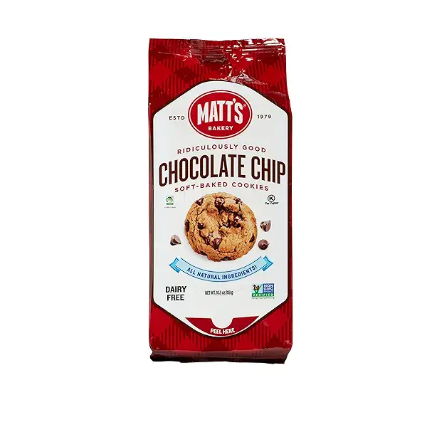 Matt's Bakery | Chocolate Chip Cookies | Soft-Baked, Non-GMO, All-Natural Ingredients; Single Pack of Cookies (10.5oz) 1