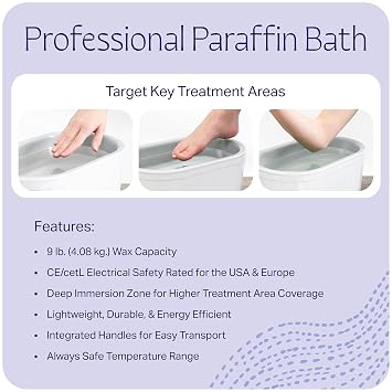Therabath Professional Thermotherapy TB6 Paraffin Wax Bath with Deep Hydration Paraffin Wax Refills - Helps Relieve Muscle Stiffness - Heat Therapy - Made in USA - 6 lb. Sea Salt & Aloe