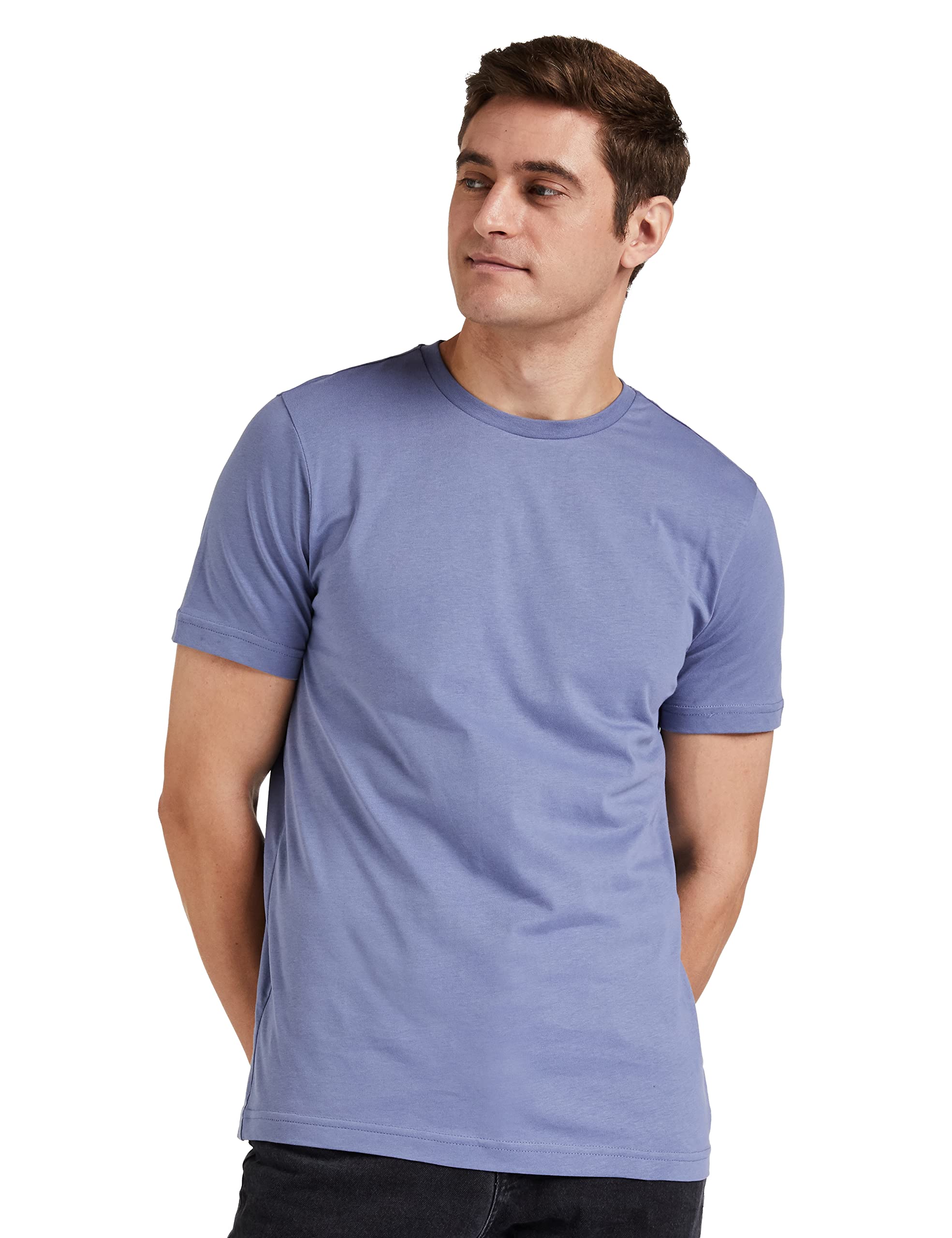 Amazon Brand - SymbolMen's Solid Cotton T Shirt | Round Neck | Half Sleeve | Plain-Regular Fit (Available in Plus Size and Combo Packs)