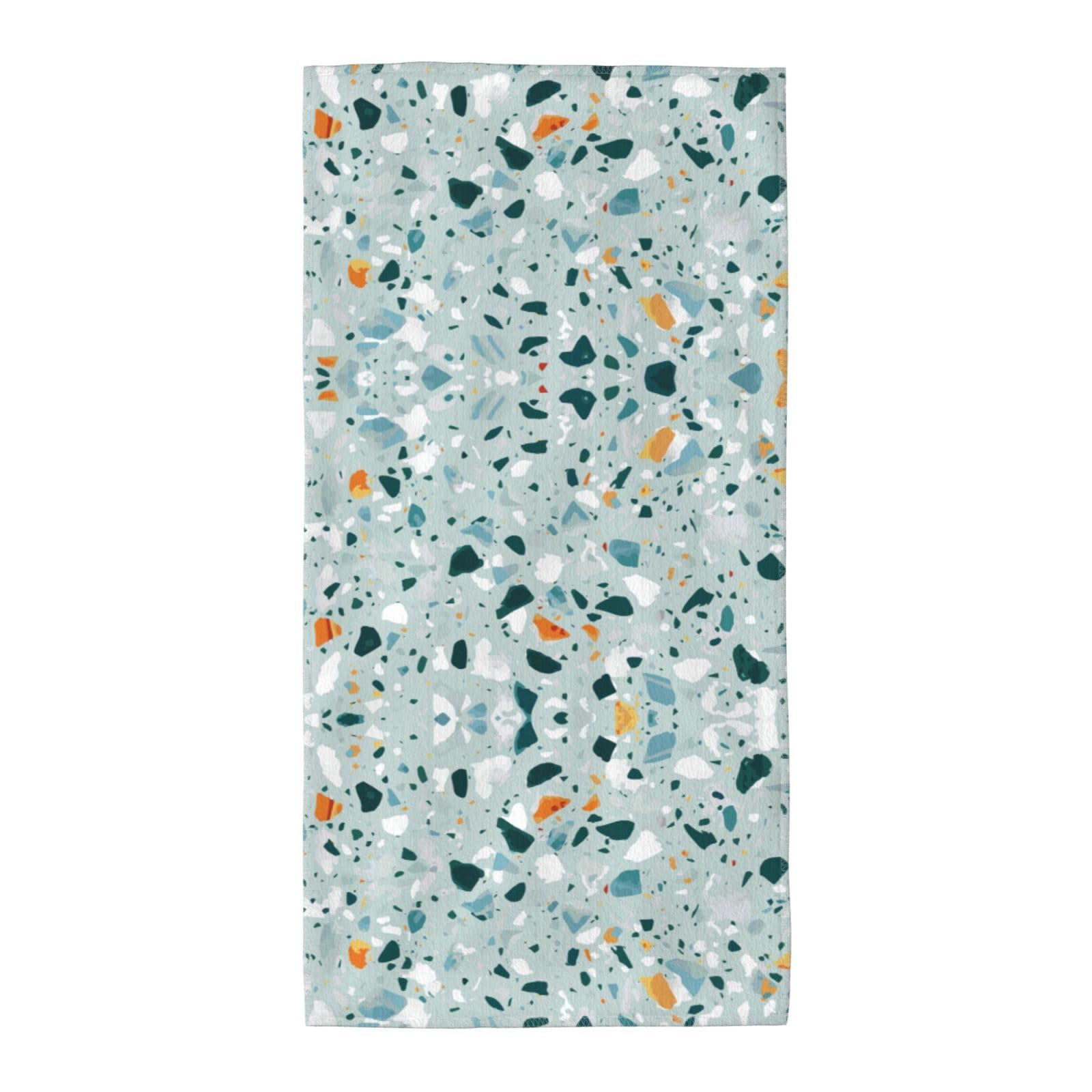 WYCZHY Terrazzo Marble Pastel Printed Quick Dry Beach Towel For Camping Travel Vacation