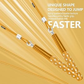 Jump Rope, Wastou Speed Jumping Rope for Training Fitness Exercise, Adjustable Adults Workout Skipping Rope for Men, Women, Kids, Girls (Yellow)