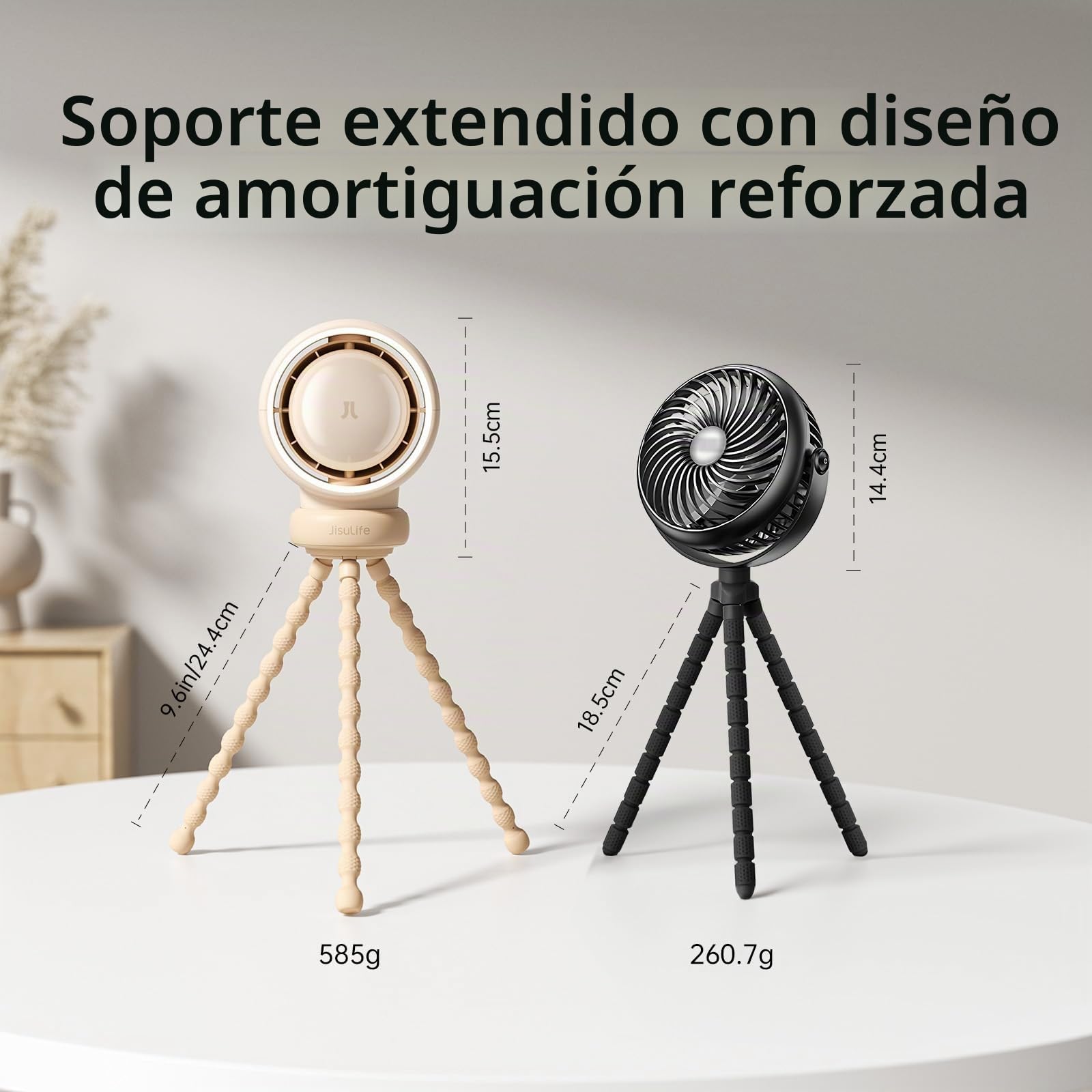 JISULIFE Ventilador portátil para cochecito de bebé, pequeño ventilador que funciona con pilas, ventilador de asiento de coche con tecnología de purificación y mejora del aire, sin aspas, ventilador