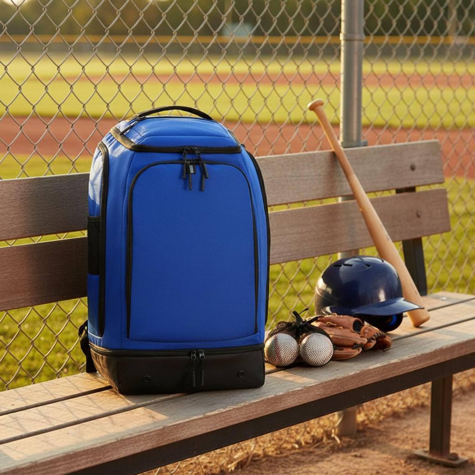 Perfeclan Mochila de Béisbol Mochila Deportiva Bolsa de Entrenamiento Bolsa de Equipo con Gran Capacidad y Organización para Bate Guantes y Gorra Impermeable
