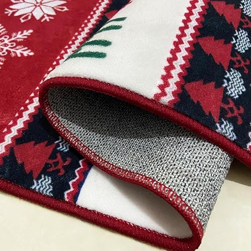 Miniatura 7 de BNUNWISH Alfombra de área de 4 x 6 pies, alfombra de feliz año nuevo, lavable, antideslizante, para dormitorio, sala de estar, comedor, estampado de