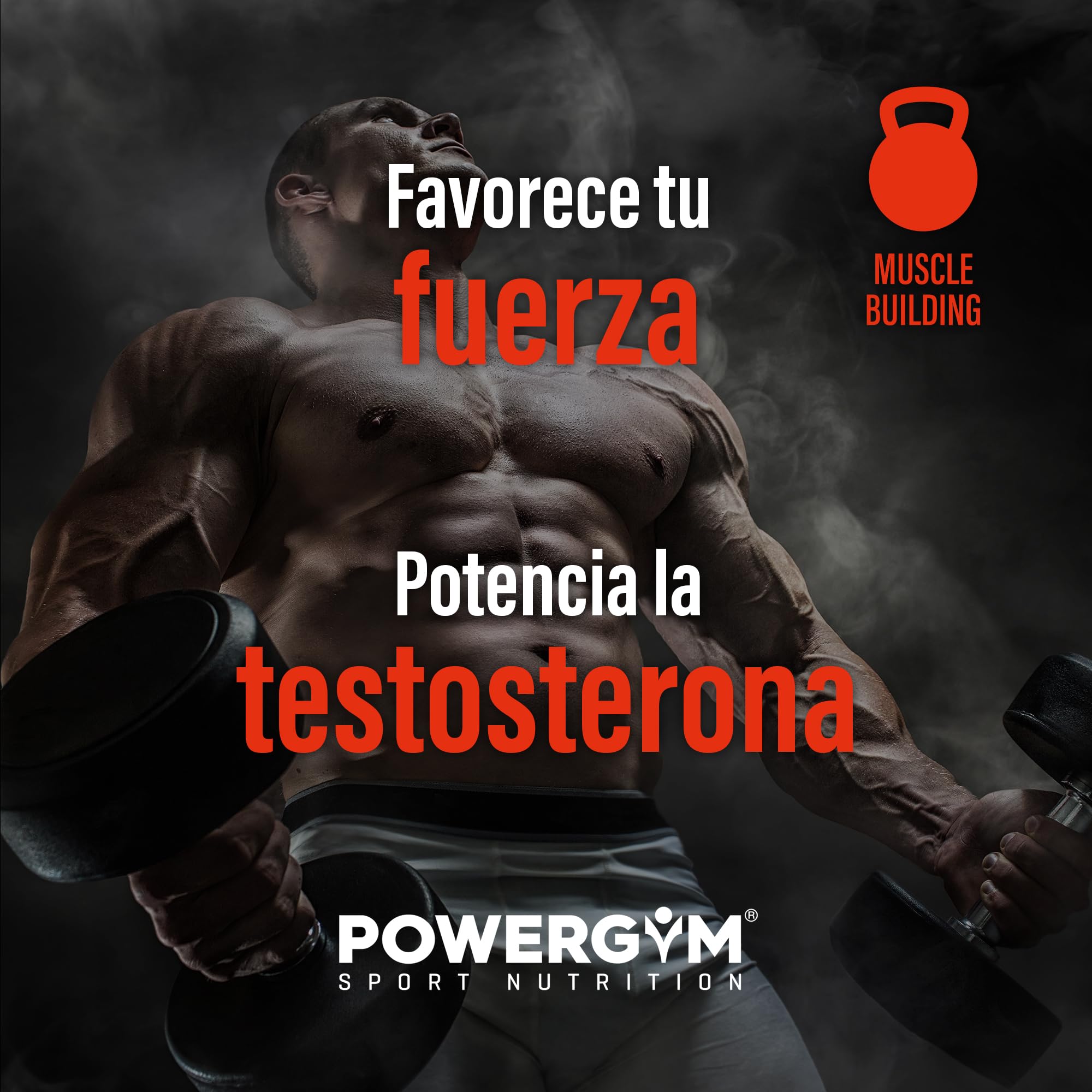 POWERGYM | Tboost 120 Cápsulas Potenciador muscular natural, mejora el crecimiento y recuperación muscular – Formula con tribulus terrestris, magnesio, zinc y vitamina B6