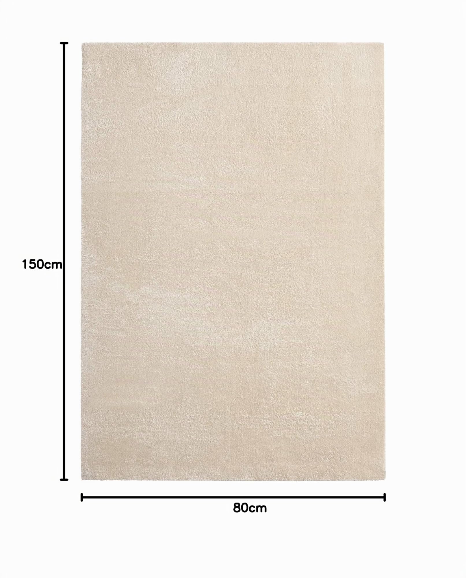 the carpet Relax - Alfombra de baño Suave, Juego de baño, Alfombrilla de baño, Parte Inferior Antideslizante, Lavable hasta 30 Grados, Muy Suave, Aspecto de Piel Beige, 80 x 150 cm
