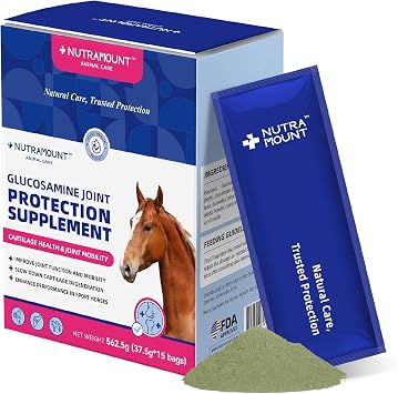 Horse Joint Supplement for Horses with Glucosamine, MSM & Chondroitin, Equine Joint Support & Mobility Supplement for Aging Horses, Daily Joint Care& Joint Mobility 7-Day Supply