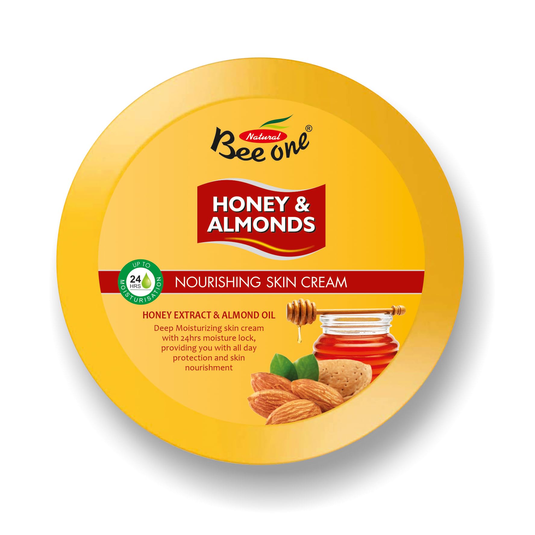 Bee One Almond Massage Cream, 800ml, Skin Brightening & Moisturizing Day Cream for Face, Body & Hand, Paraben-Free, Cruelty-Free, Sulphate-Free, Daily Use Cream for Men & Women