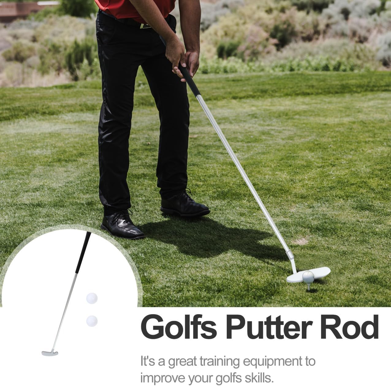 Mikinona 1Set Section Detachable Golf Putter Practical Golf Training Equipment for Use Compact Easy to Carry Skills Anytime Anywhere Golf Club Accessory