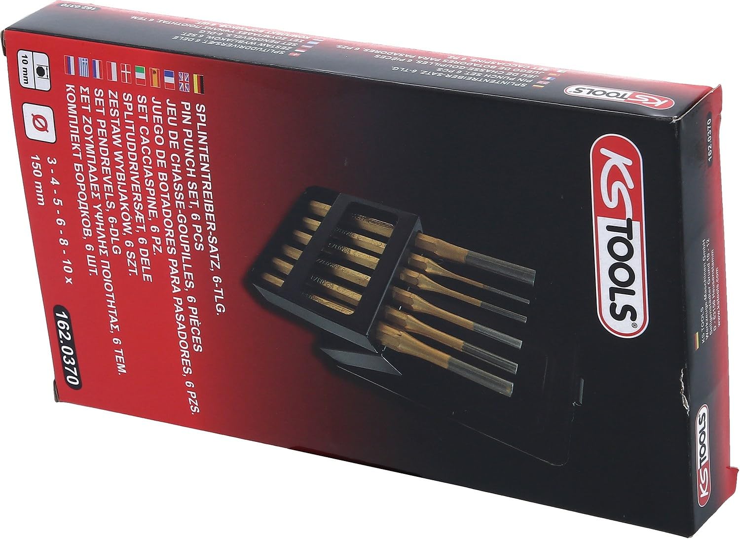 KS TOOLS Jeu de chasse-goupilles, 6 pièces 162.0370