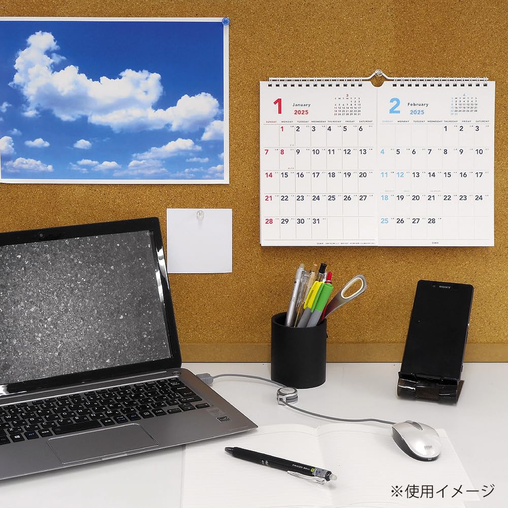 Amazon | エムプラン 2025年 カレンダー キュービックス 壁掛け A4 2