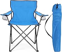 Vista 11 de HaSteeL Silla de Camping, Silla Plegable Extra Grande para Adultos, Silla de Campamento Plegable con Portavasos, Portátil para Pesca al Aire Libre
