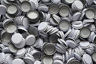 Dekohelden24 1000 Metal – chapas de Corona para Rellenar uno Mismo, para Botellas estándar, aptas para Alimentos, en Color Blanco
