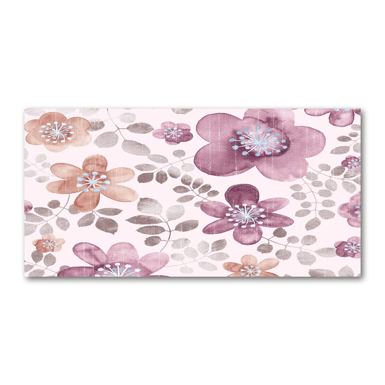 Tableau acrylique 120x60cm image verre plastique déco fleurs violet