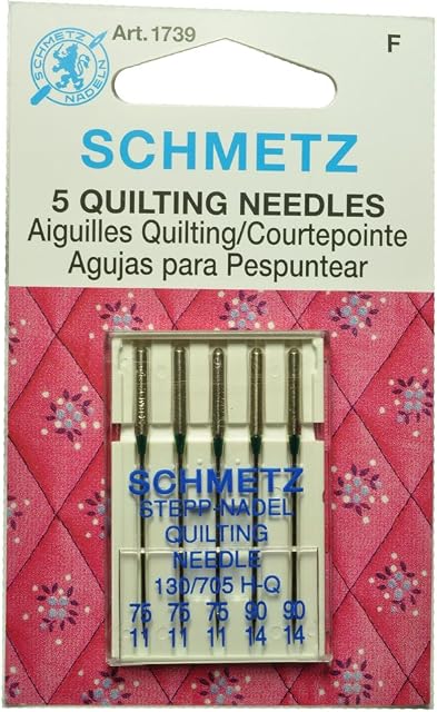 Schmetz Quilting Sewing Machine Needles - Assorted Sizes 75/11 & 90/14