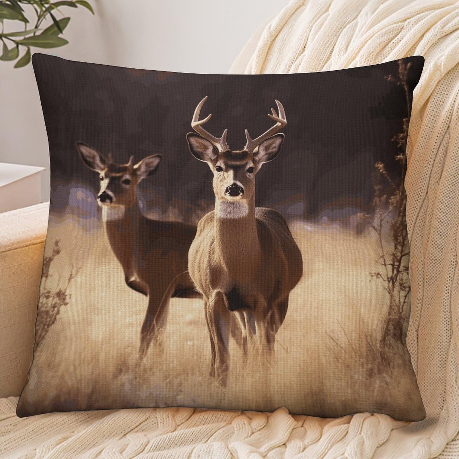 Fekiloot Style Free Deer Pillowcase Pillow Sham Pillow Case
