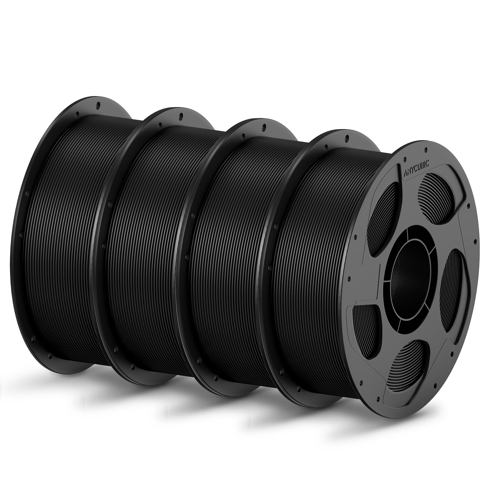 ANYCUBIC Filament PLA 1,75 mm, filament do drukarki 3D, dokładność wymiarowa +/- 0,02 mm, szpula 4 kg, czarna