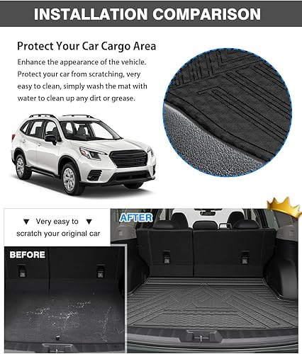 Vista 321 de Powerty Alfombras resistentes para BMW X3 2018 a 2024 y BMW X4 2019 a 2024, a medida para accesorios de X3 y X4, de elastómero termoplástico 3D