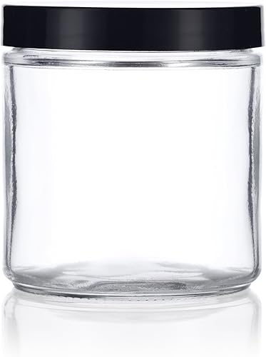 Miniatura 4 de Frasco de vidrio grueso transparente con laterales rectos, 16 onzas480ml (2unidades) y etiquetas