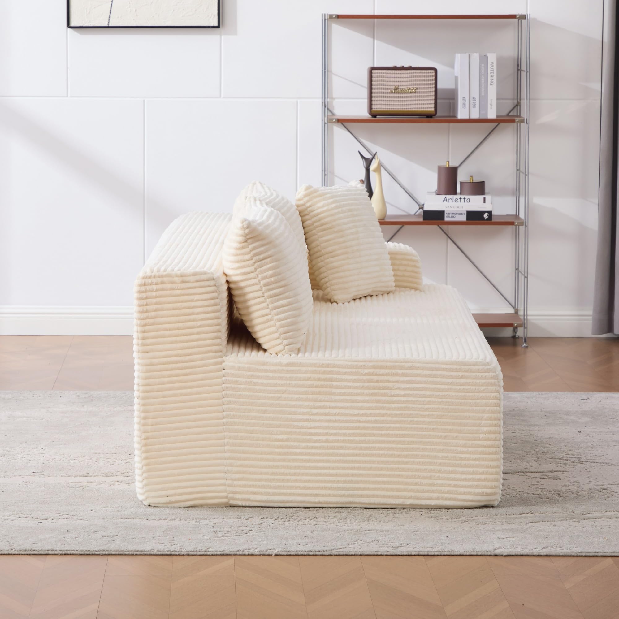 Generisch Sofá de Compresión Modular Chenille Beige, Previamente Montado