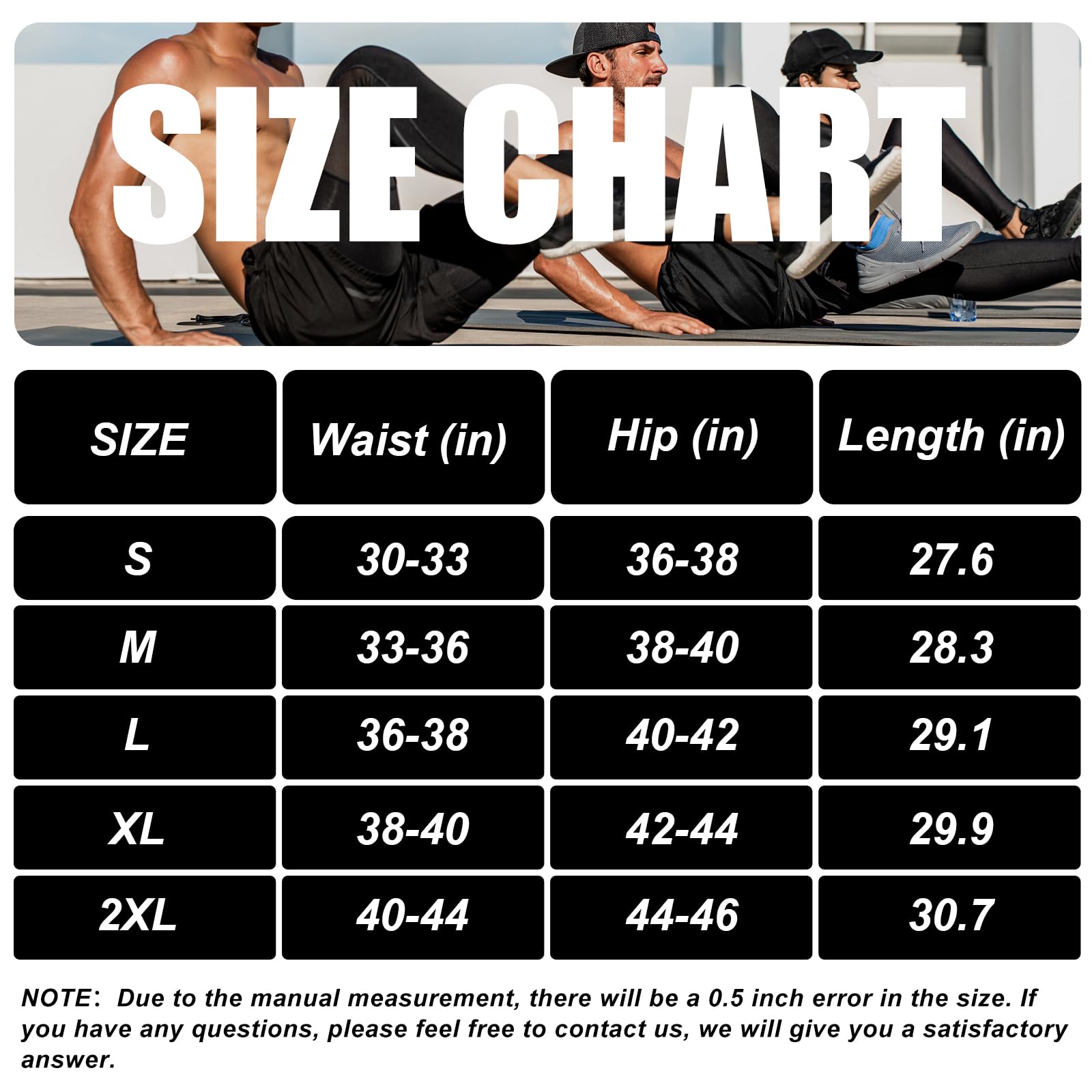 HYCOPROT 3/4 Pantalones de Compresión para Hombres con Bolsillos, Deportivos para Correr, Entrenamiento, Yoga y Baloncesto