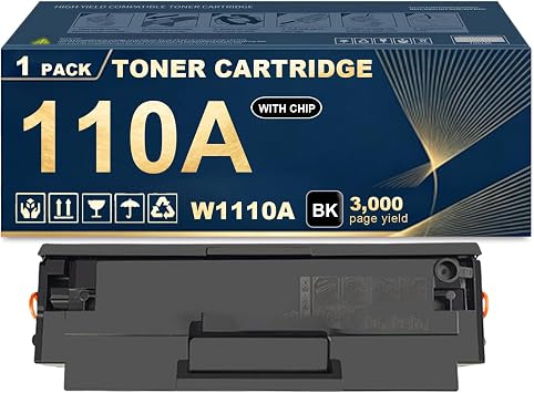 110A Toner Cartridge Compatible for W1110A Black Toner Cartridges High Yield Work for HP Laser MFP 136nw 138p 138pn 138pnw 136w 136a Printers, 1 Pack