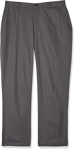 Tienda Essentials Pantalón chino de corte clásico, resistente a las arrugas, sin pinzas, para hombre (disponible en tallas grandes y altas)