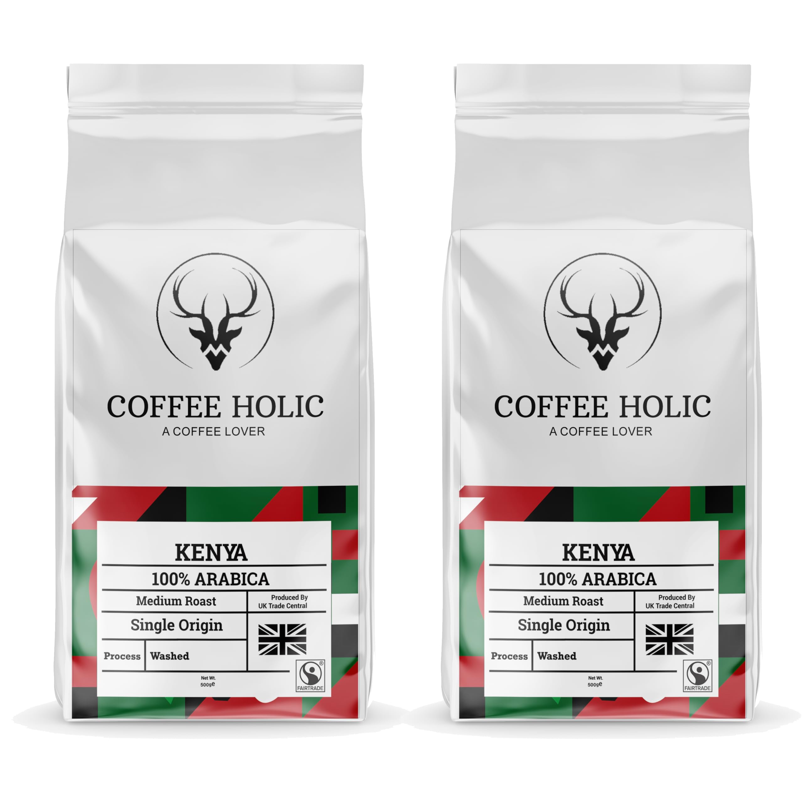 Coffee HolicKenya Ground Coffee - 1Kg - (Arabica) - Light Roast - Rich Flavoured - Made From Kenya Coffee Beans