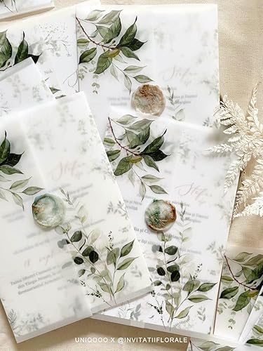 Miniatura 3 de UNIQOOO Pistola de pegamento translúcido esmerilado para sellar cera para sello de cera, ideal para invitaciones de boda, sobres de tarjetas,