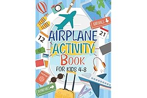 Airplane Activity Book: Fun Travel Entertainment for Kids 4-8