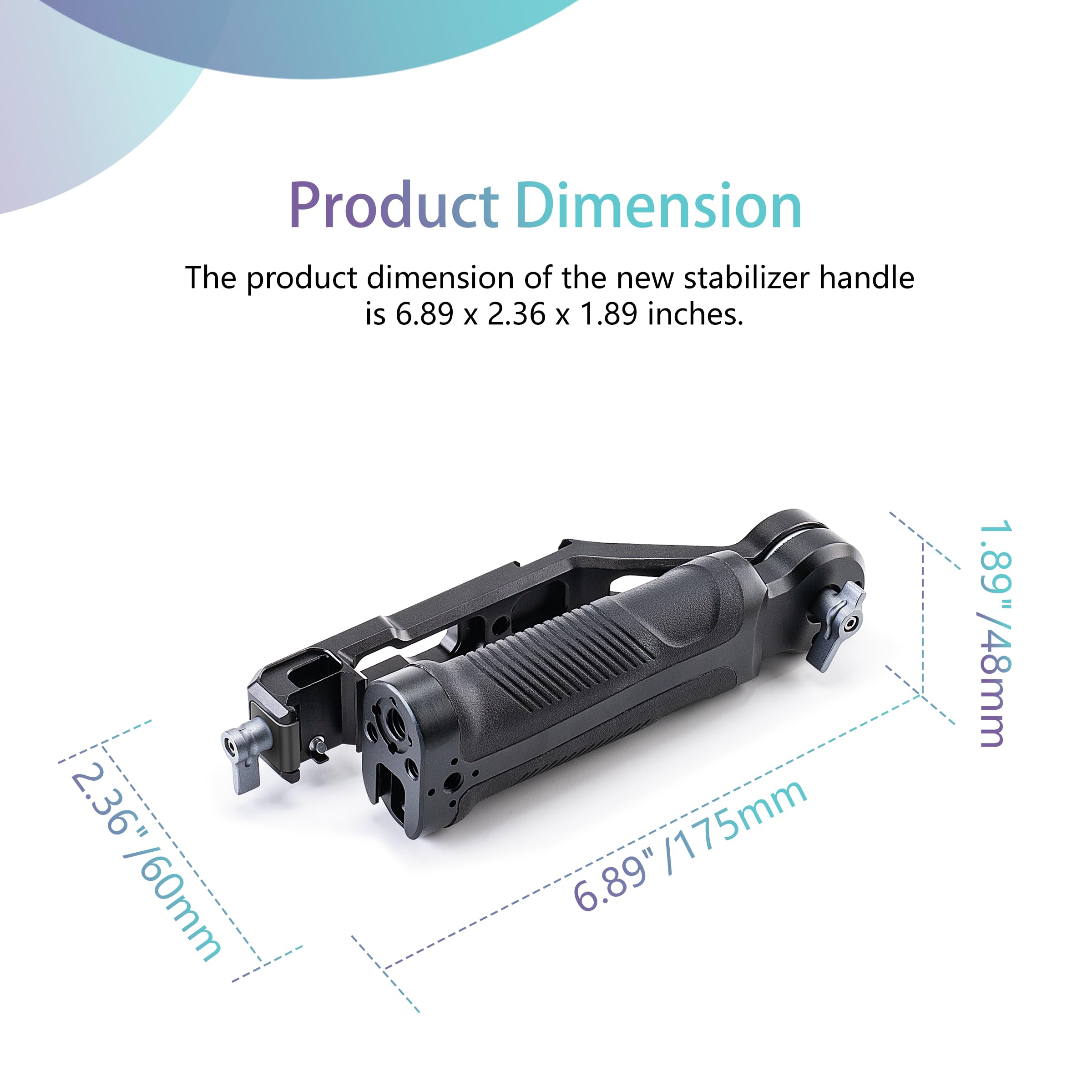 Zeadio Uchwyt do zawieszenia gimbala kompatybilny ze stabilizatorem DJI RS 2 RSC 2 RS 3 RS 3 Pro, obciążenie 17,6 lb/8 kg, idealny do ujęć z niskim kątem
