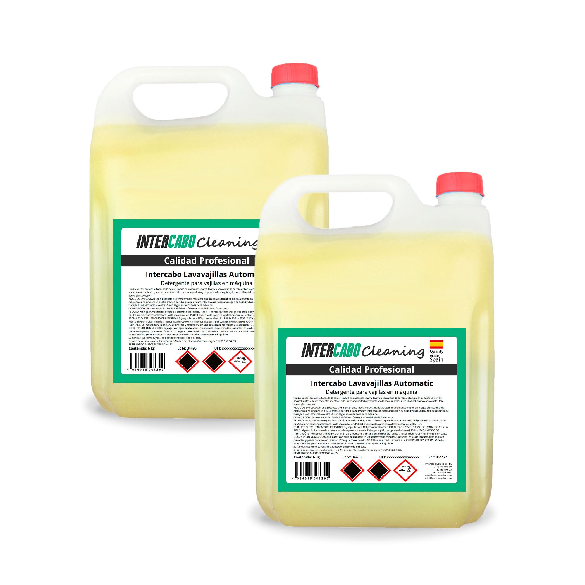 Pack da 2 Taniche da 5 L Detergente Lavastoviglie Automatico - Potente Pulizia e Sgrassante Professionale - Detergente per Macchina Lavapiatti - Rimuove Grasso e Residui Ostinati