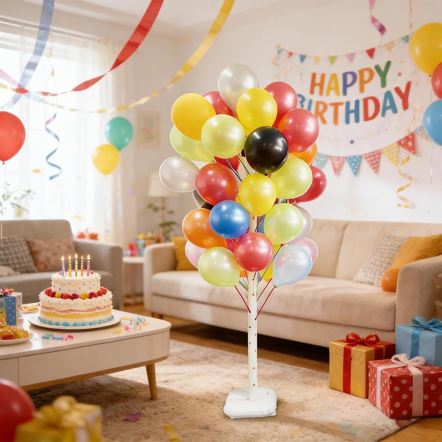 Balloon Stand Kit, Reusable Balloon Column Stand Kit with Base, Balloons Sticks and Holders for Party Decoration, Wedding, Birthday, Baby Shower, Graduation Party Decoration