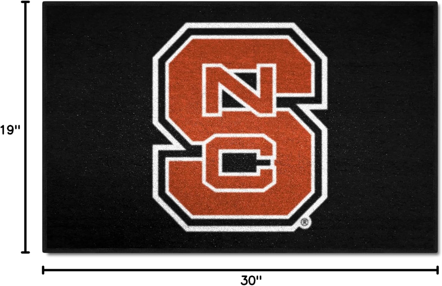 FANMATS 3373 NCAA - NC State Wolfpack Starter Mat Accent Rug - 19in. x 30in. | Sports Fan Home Decor Rug and Tailgating Mat - "NCS" Primary Logo