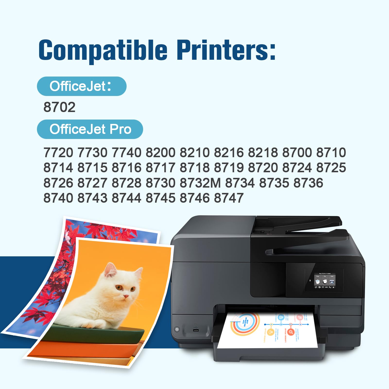 colorfly Cartucho de Tinta 953XL compatibles con HP 953 XL Multipack 953XL Cartuchos de Impresora para HP Officejet Pro 8710 7740 7720 8210 8720 7730 8218 8715 8718 8725 (Paquete de 4) - 3