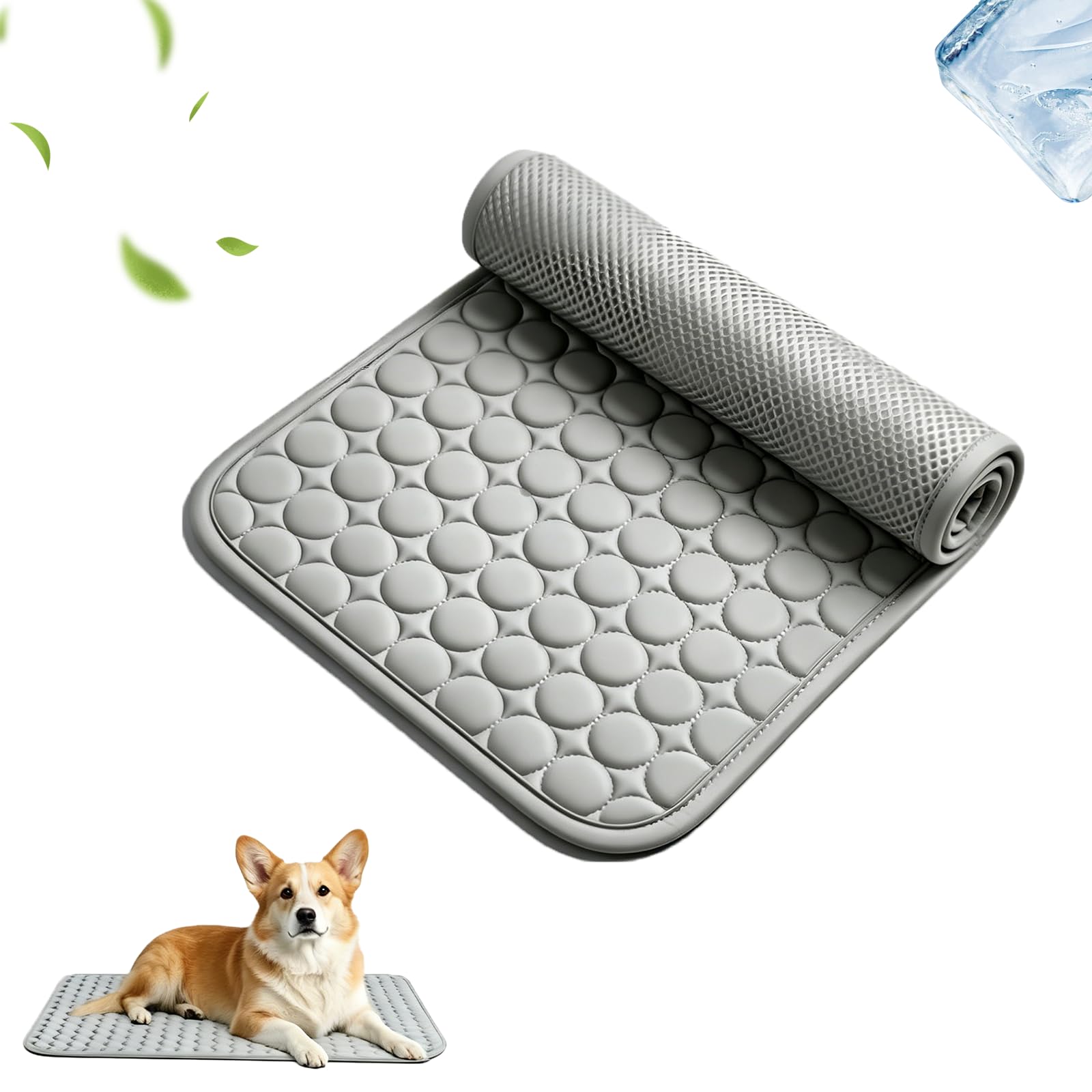 Photo 1 of Dog Cooling Mat?Reusable Pet Cooling Pad, Gray,Large