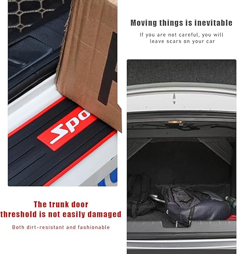 Miniatura 4 de Protector de parachoques trasero de automóvil, adhesivo de goma resistente a los arañazos, cubierta antideslizante para puerta del maletero,