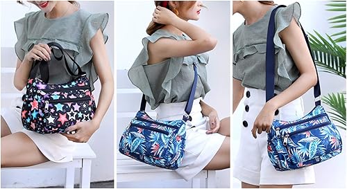 Vista 7 de Notag - Bolsas de hombro para mujer, bolsas cruzadas de nailon impermeable ligero, bolsas de mensajero