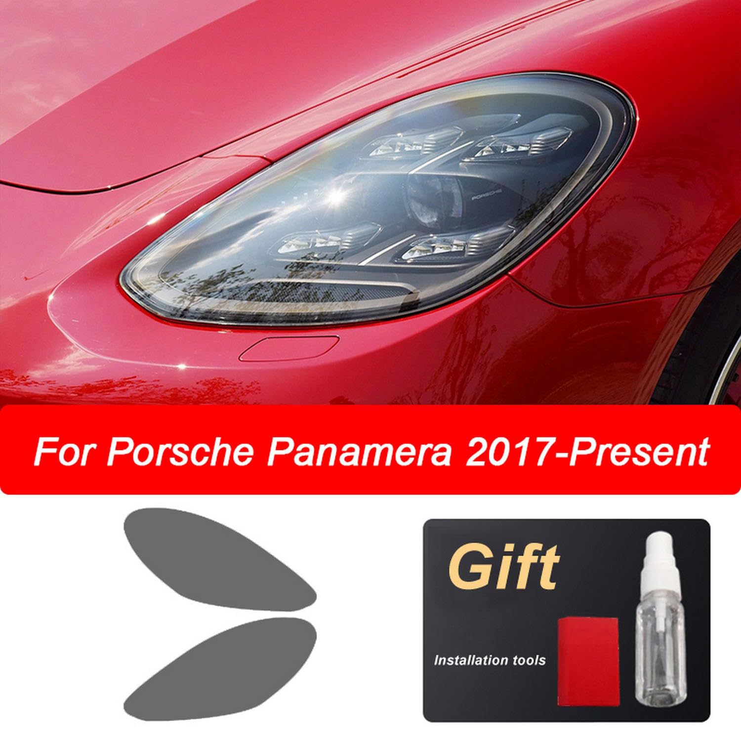 Folia ochronna reflektora samochodowego Renowacja reflektorów Przezroczysta naklejka TPU, do Porsche 911 718 Cayenne Panamera Macan Taycan Akcesoria